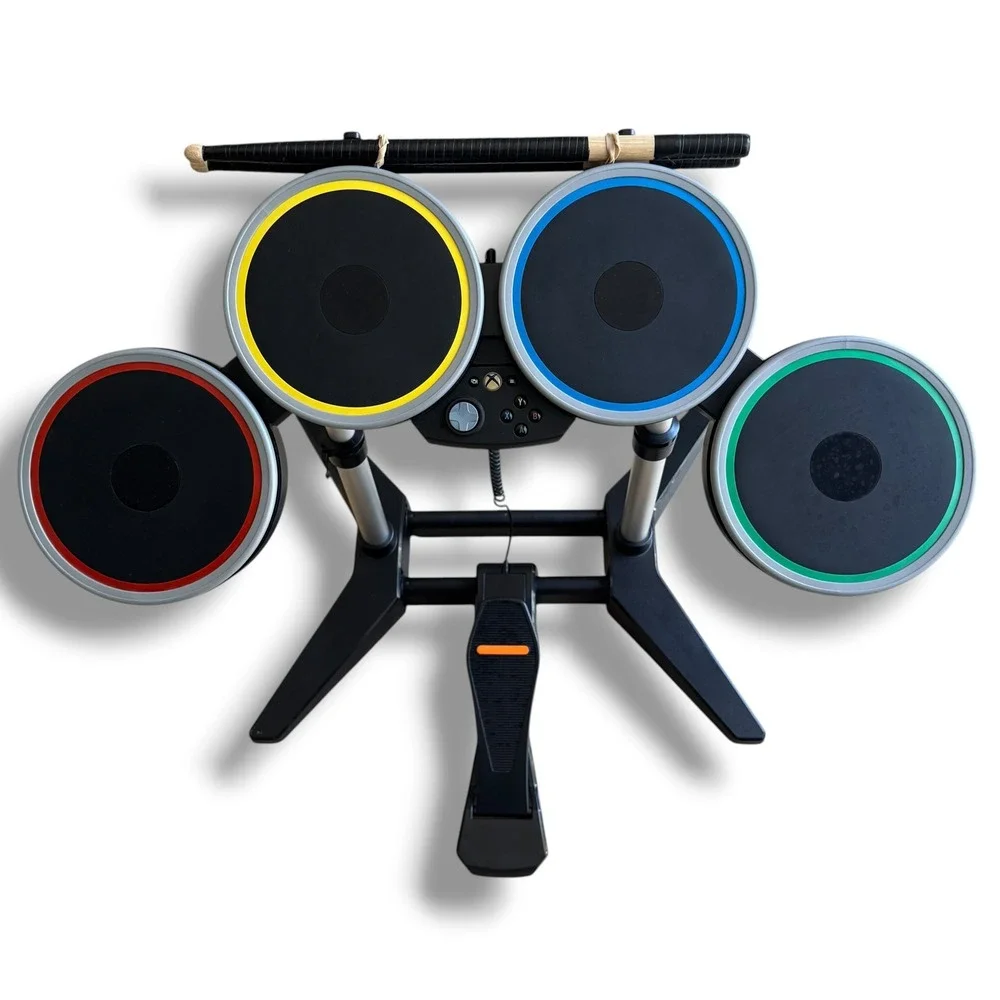 Rock Band 4 Wireless Drum Set for Xbox One Mad Catz 91162 with Pedal and Sticks
